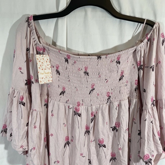 NWT $98 Free People [ XS ] Lana Off the Shoulder‎ Tunic Top in Cloud Berry - Picture 8 of 12